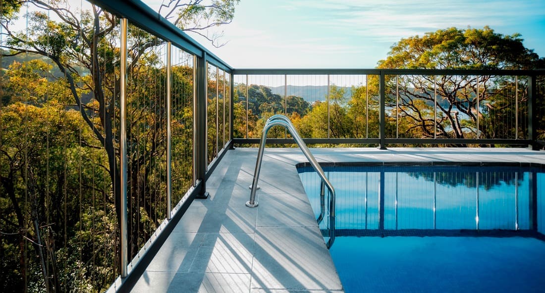 Beautiful, safe designer pool fence by Sentrel